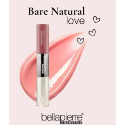 Bellapierre Cosmetics Sheer Lip Gloss & Clear Glass Duo Bare Natural 7ml (0.24floz)