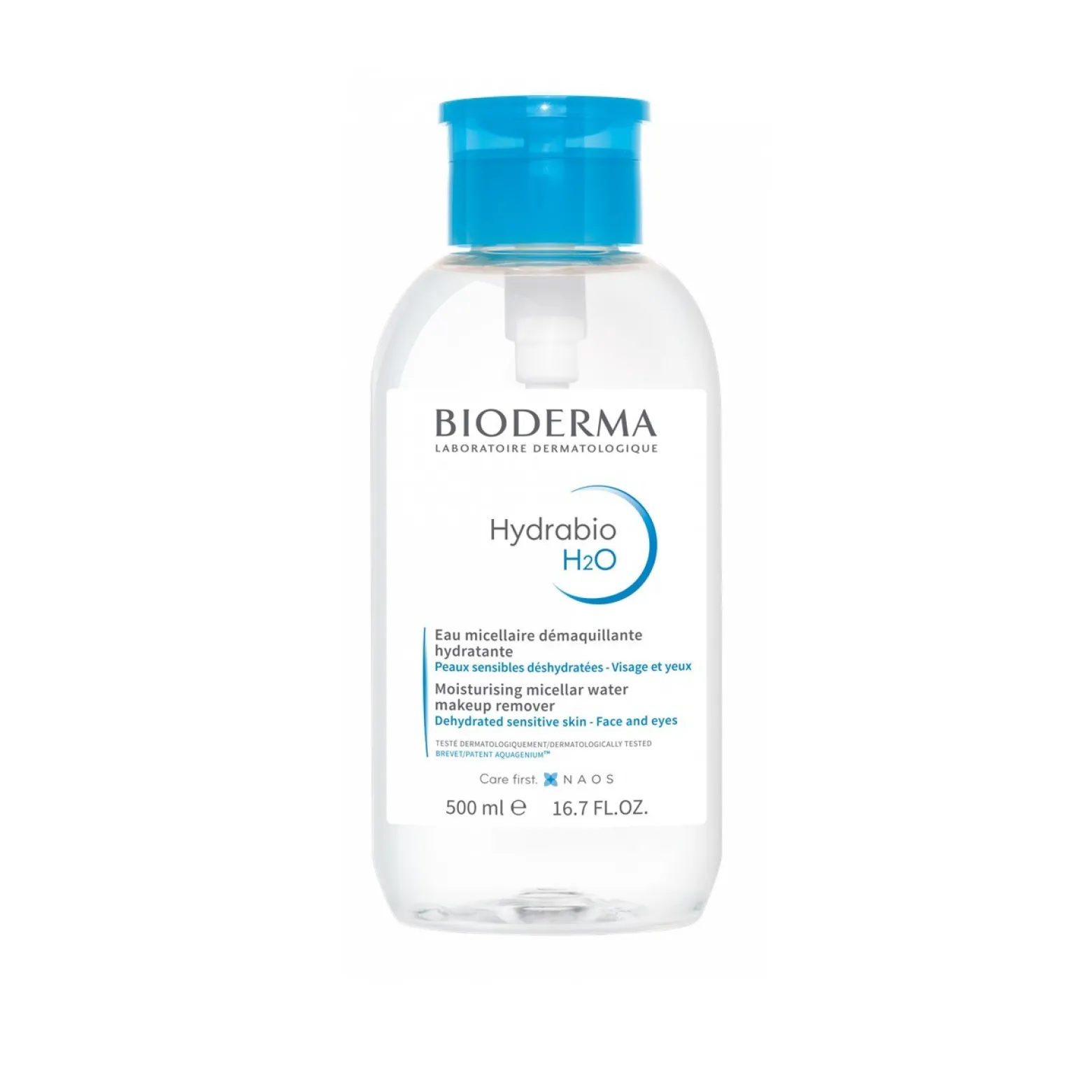 Bioderma Hydrabio H2O Moisturizing Micellar Water w/ Pump 500ml (16.91floz)