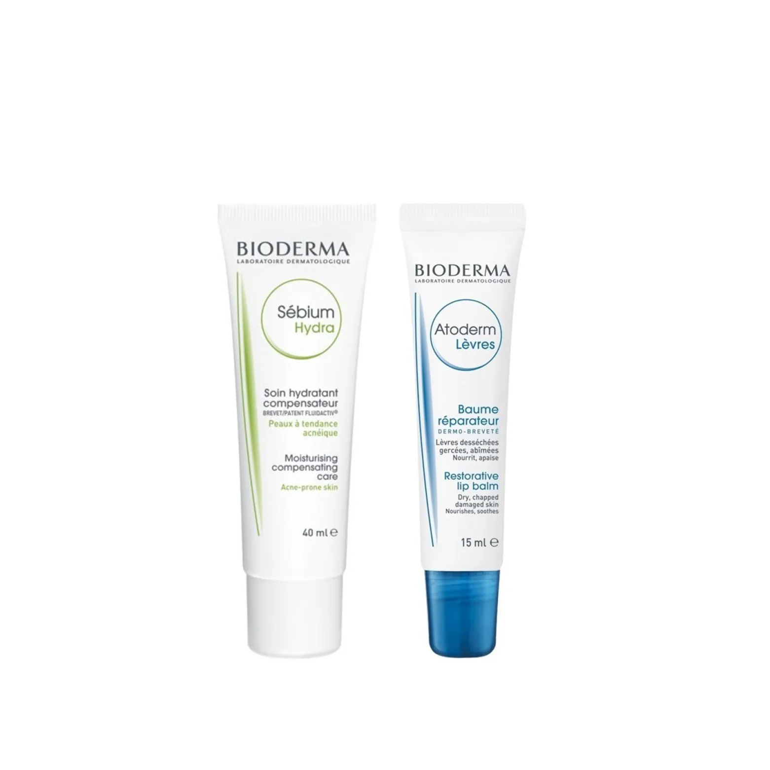 Bioderma Sébium ISOKIT Sébium Hydra 40ml + Atoderm Lèvres 15ml (1.35+0.51floz)