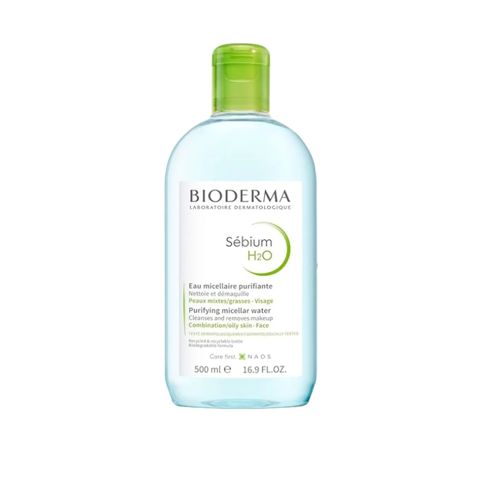 Bioderma Sebium H2O Purifying Cleansing Micellar Water 500ml (16.9floz)