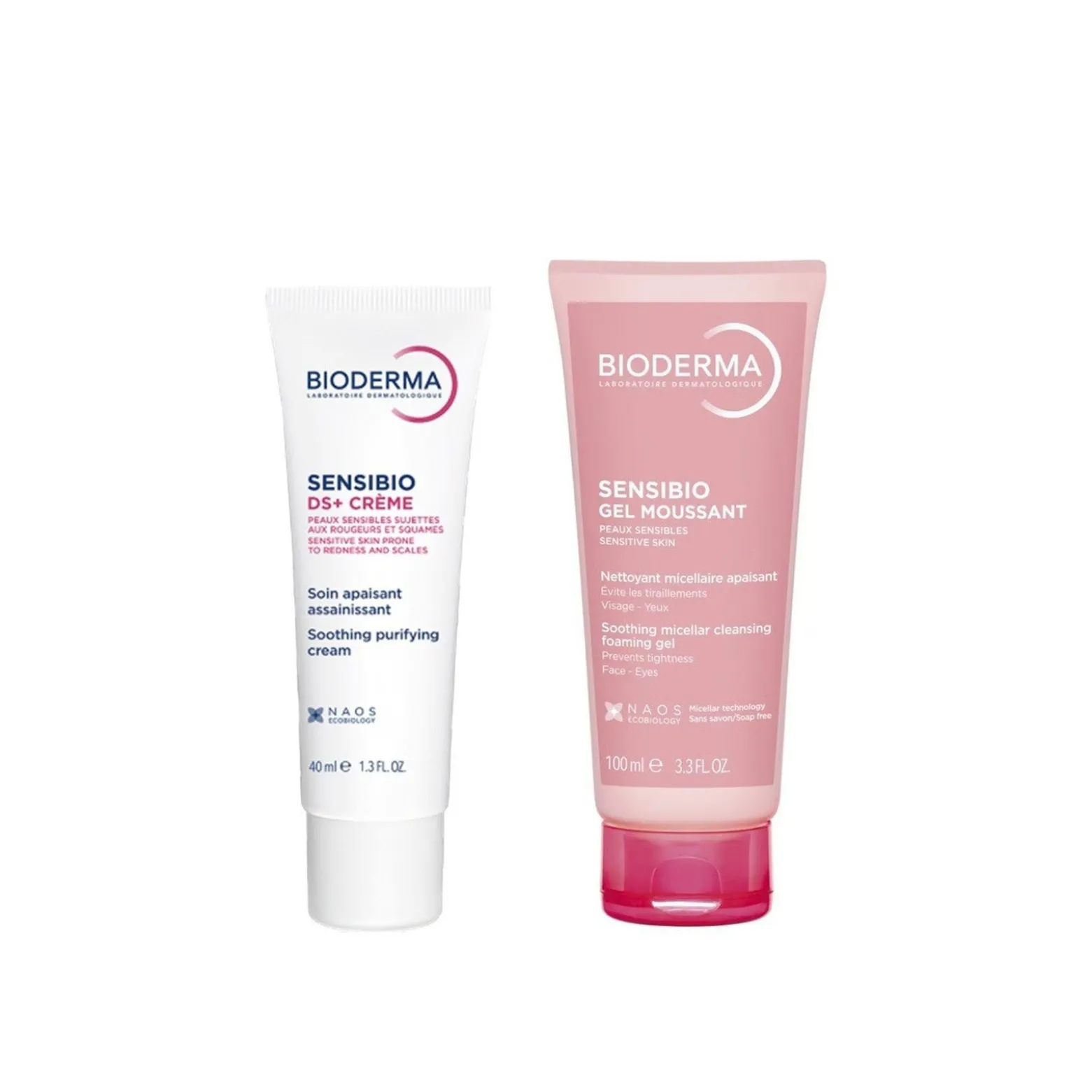 Bioderma Sensibio DS+ Soothing Purifying Cream 40ml + Gel Moussant 100ml