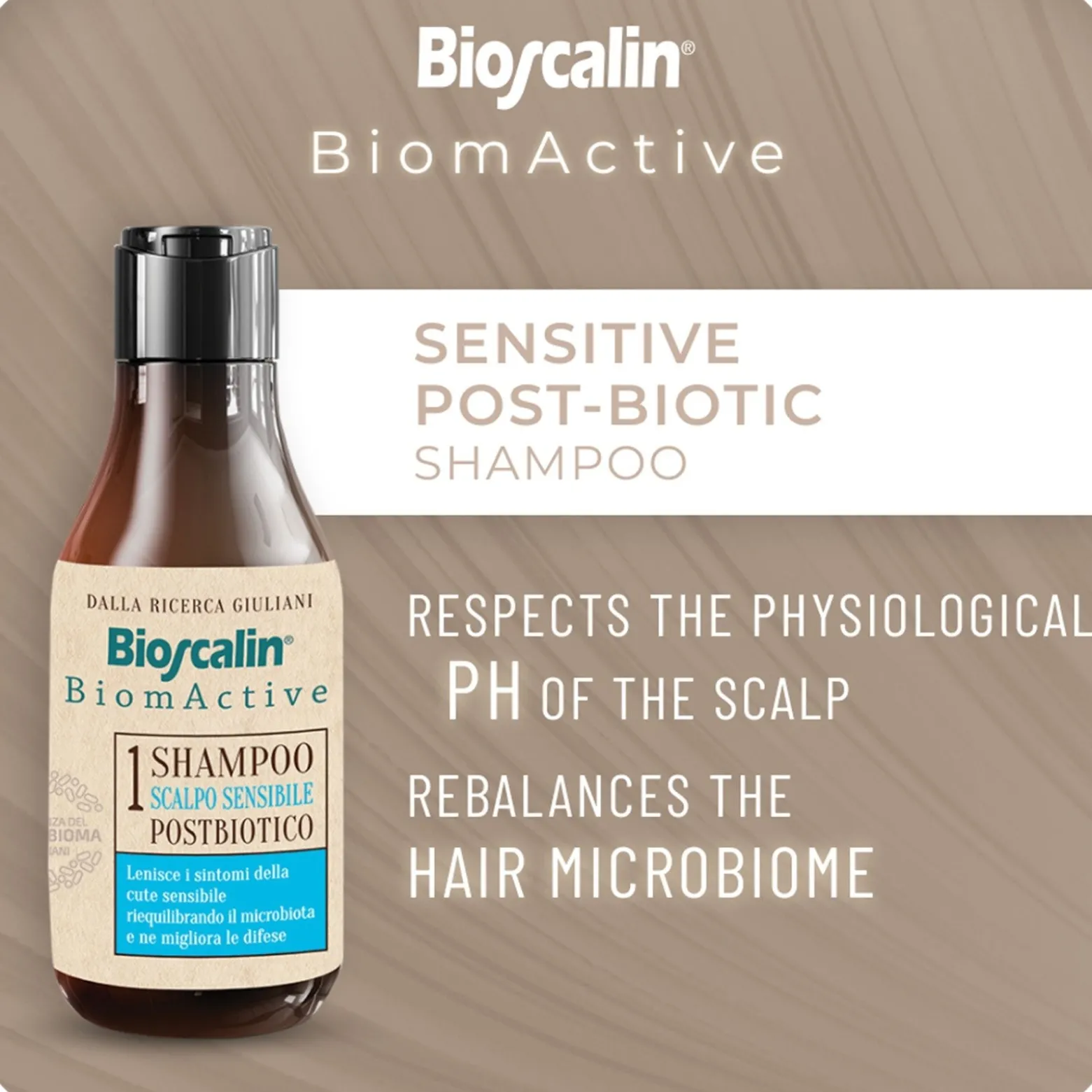 Bioscalin BiomActive 1 Postbiotic Sensitive Scalp Shampoo 200ml (6.76floz)