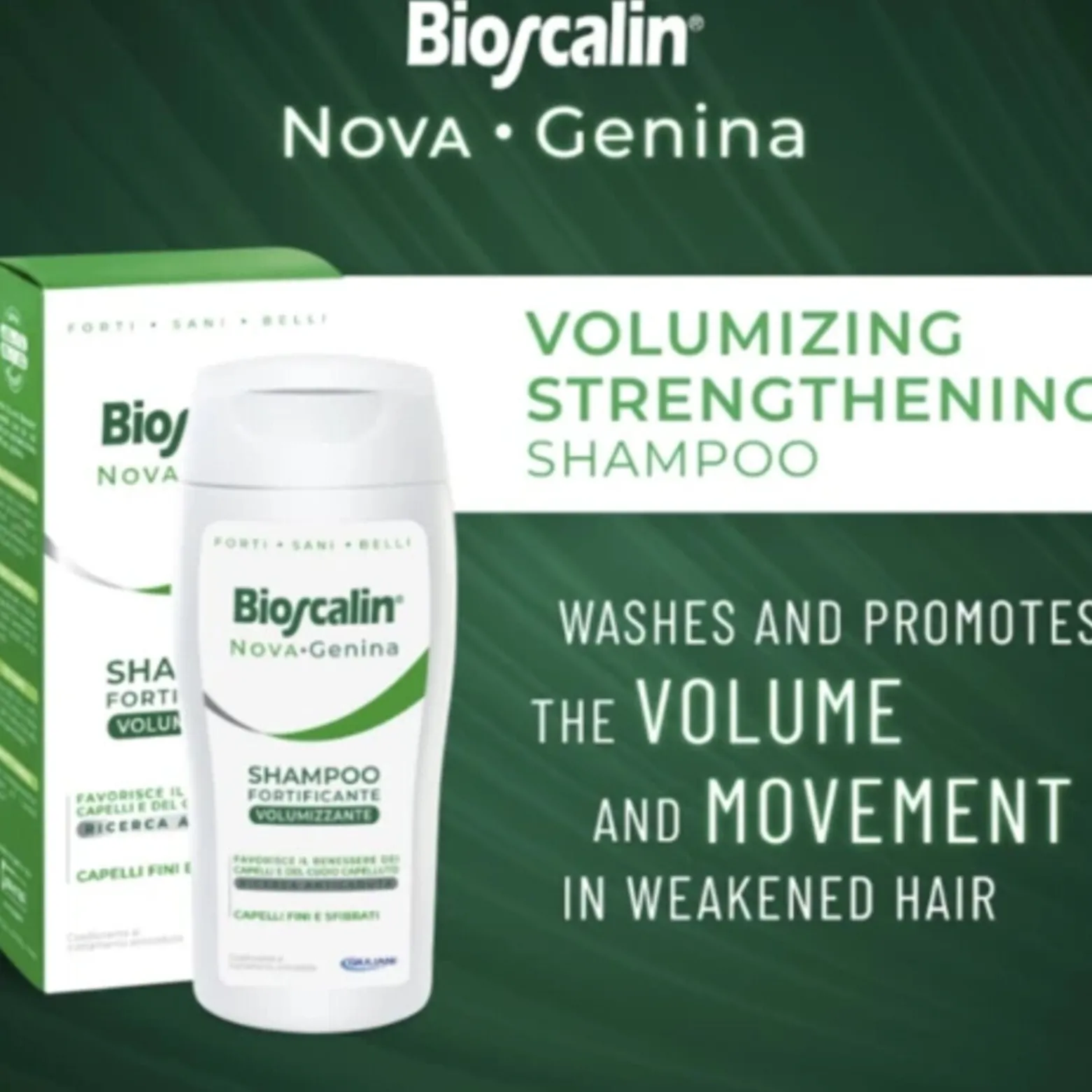 Bioscalin Nova Genina Volumizing Fortifying Shampoo 200ml + Conditioner 150ml