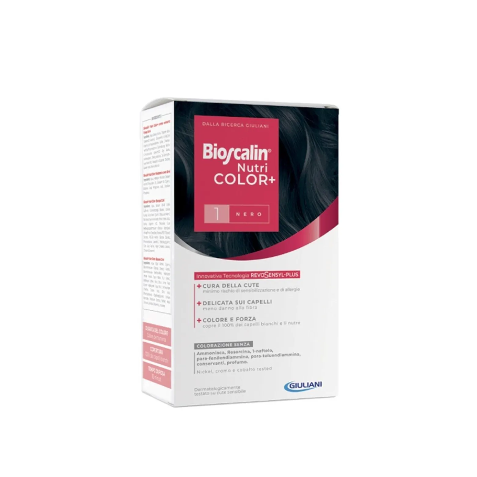 Bioscalin Nutri Color+ Permanent Hair Dye 1 Black