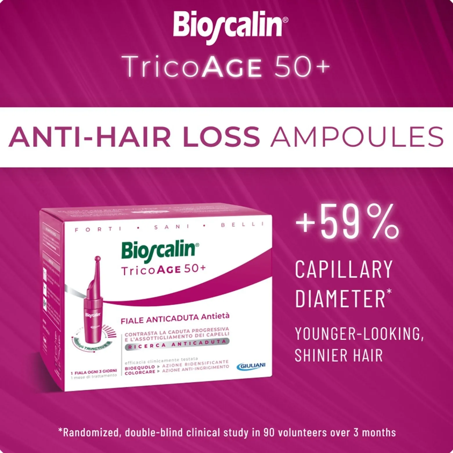 Bioscalin TricoAge 50+ Anti-Aging Anti-Hair Loss Vials 10x3.5ml (10x0.12floz)