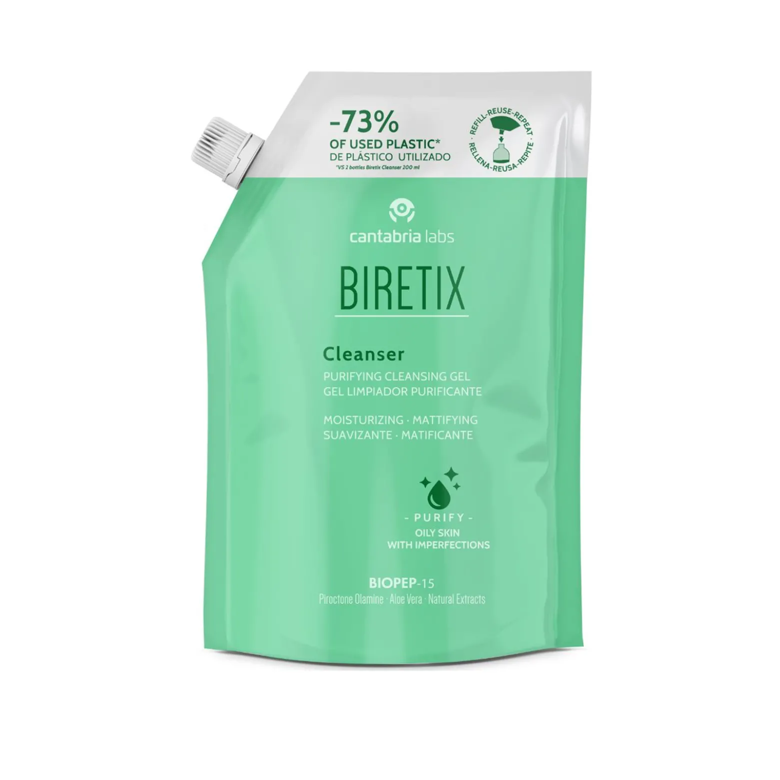 Biretix Cleanser Purifying Cleansing Gel Acne-Prone Skin Refill 400ml (13.52floz)