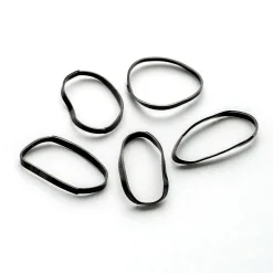 Brushworks Black Flexi Elastic Hair Bands x100