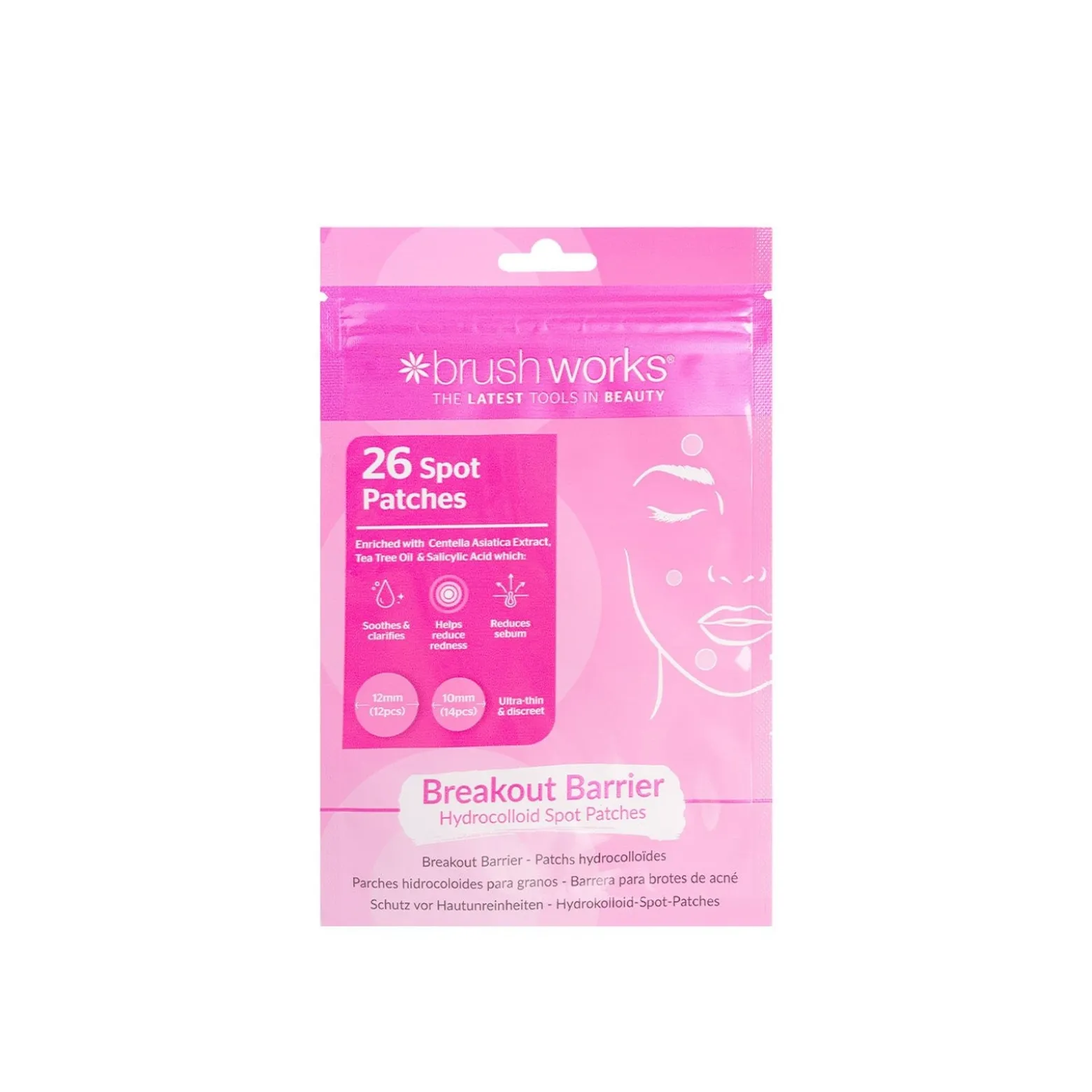 Brushworks Breakout Barrier Hydrocolloid Spot Patches x26