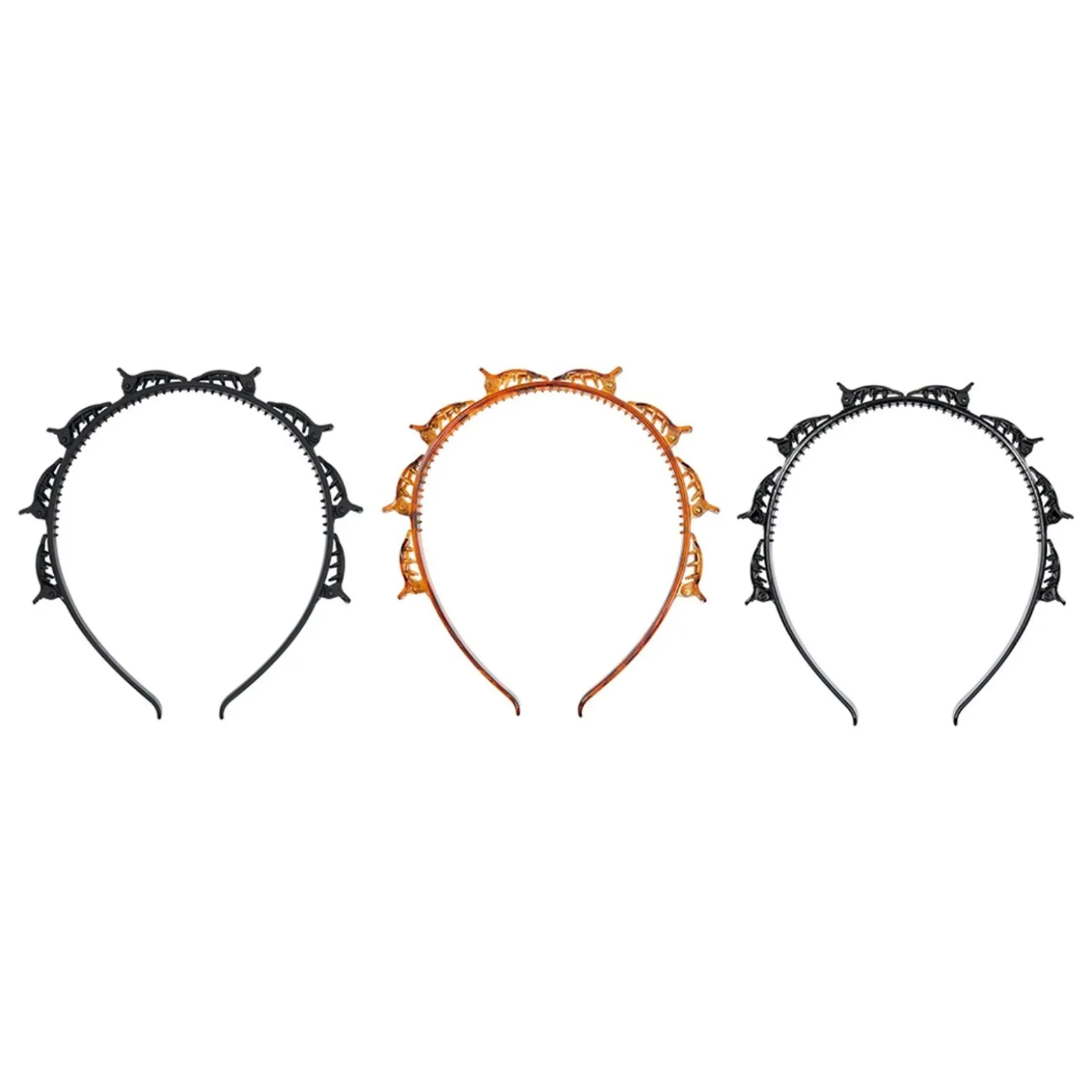 Brushworks Butterfly Clip Headbands x3
