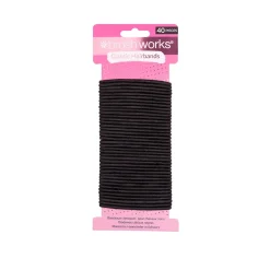 Brushworks Classic Hairbands Black x40