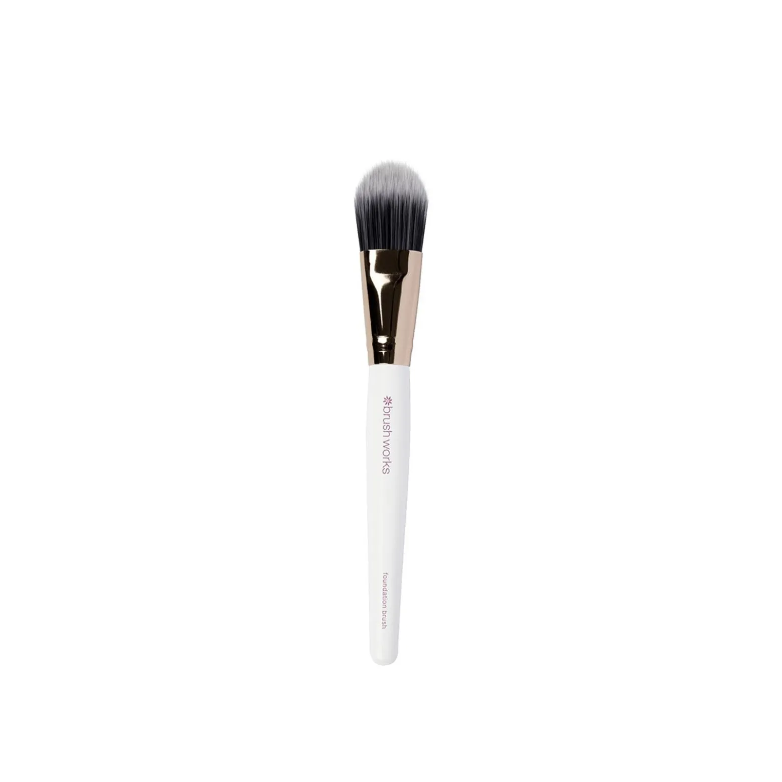 Brushworks Foundation Brush White & Gold