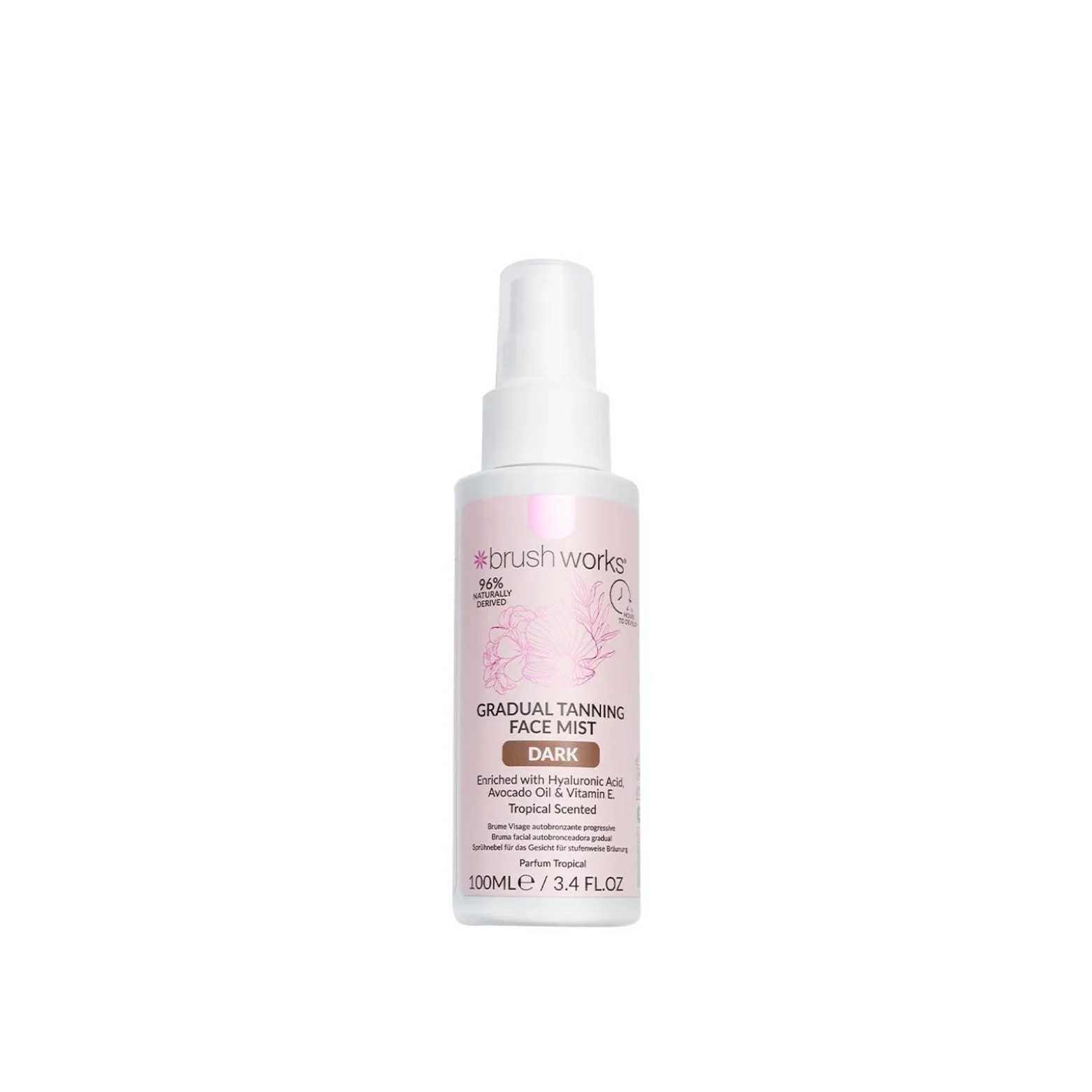 Brushworks Gradual Tanning Face Mist Dark 100ml (3.4floz)