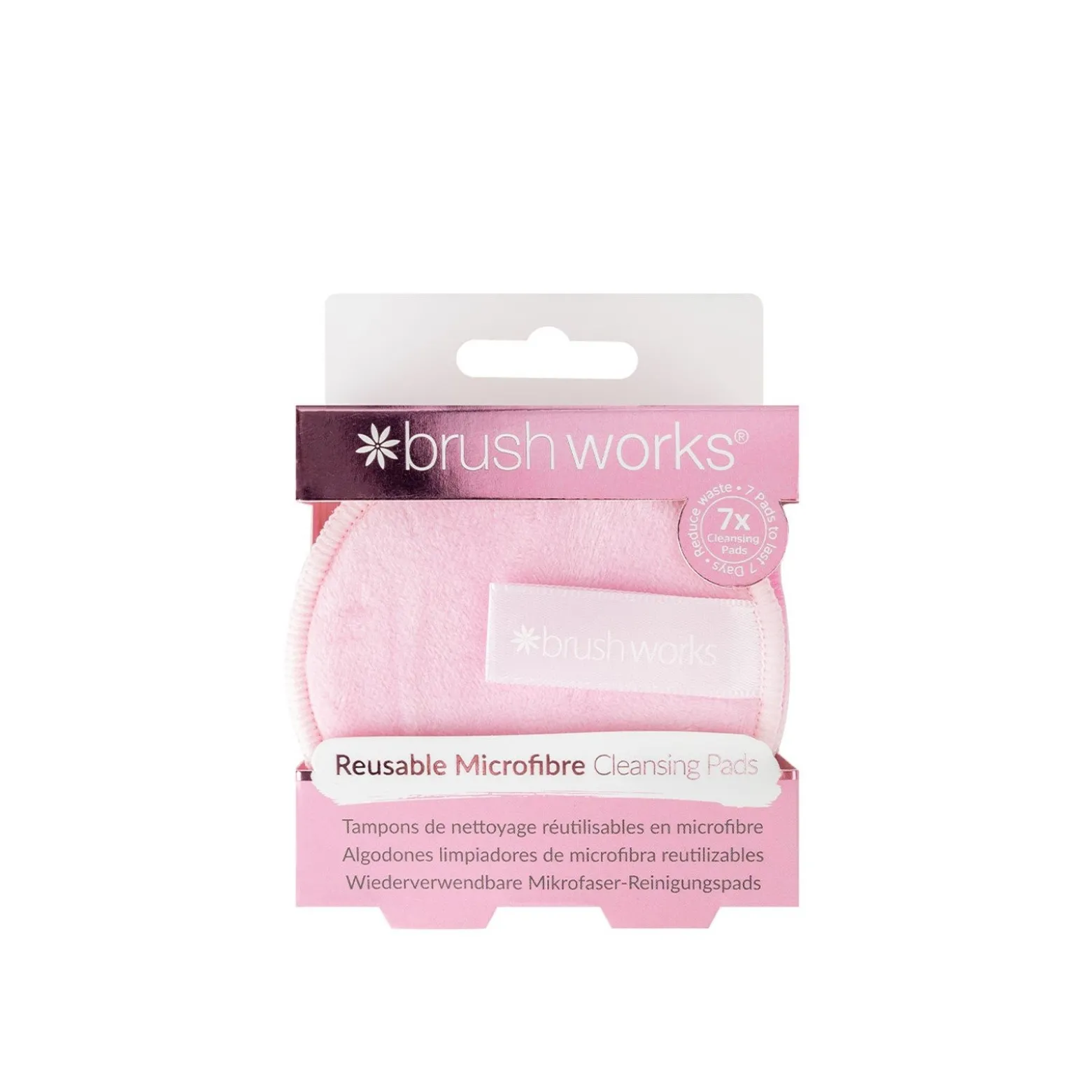 Brushworks Reusable Microfibre Cleansing Pads x7