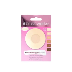 Brushworks Reusable Silicone Nipple Covers 1.0 Vanilla x1 Pair