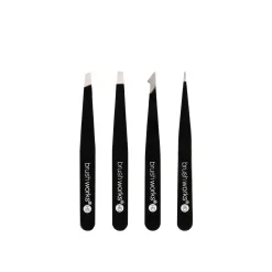 Brushworks The Complete Combination Tweezer Set Black
