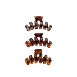 Brushworks Tortoiseshell Claw Clips x3