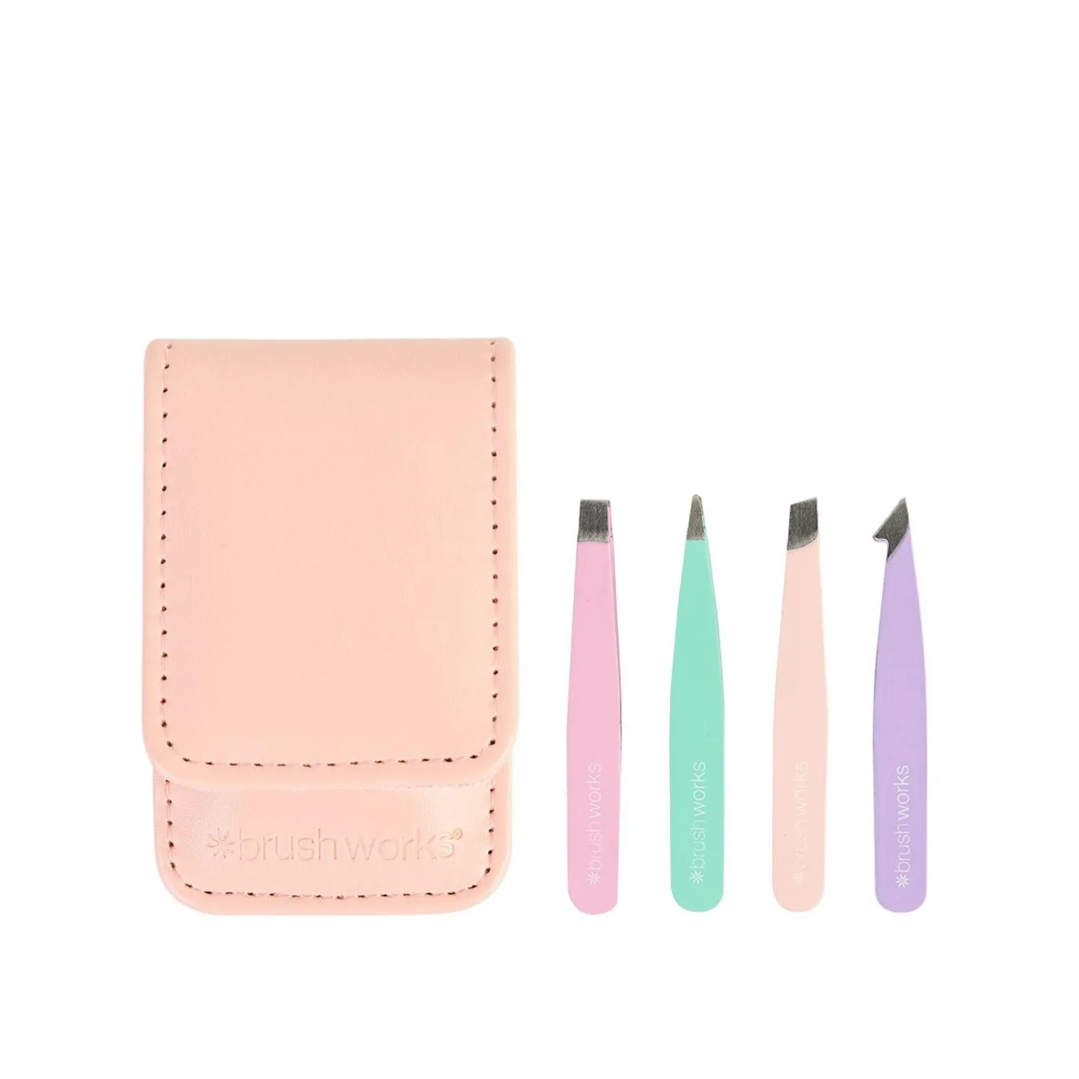 Brushworks Travel Tweezer Set Pastels