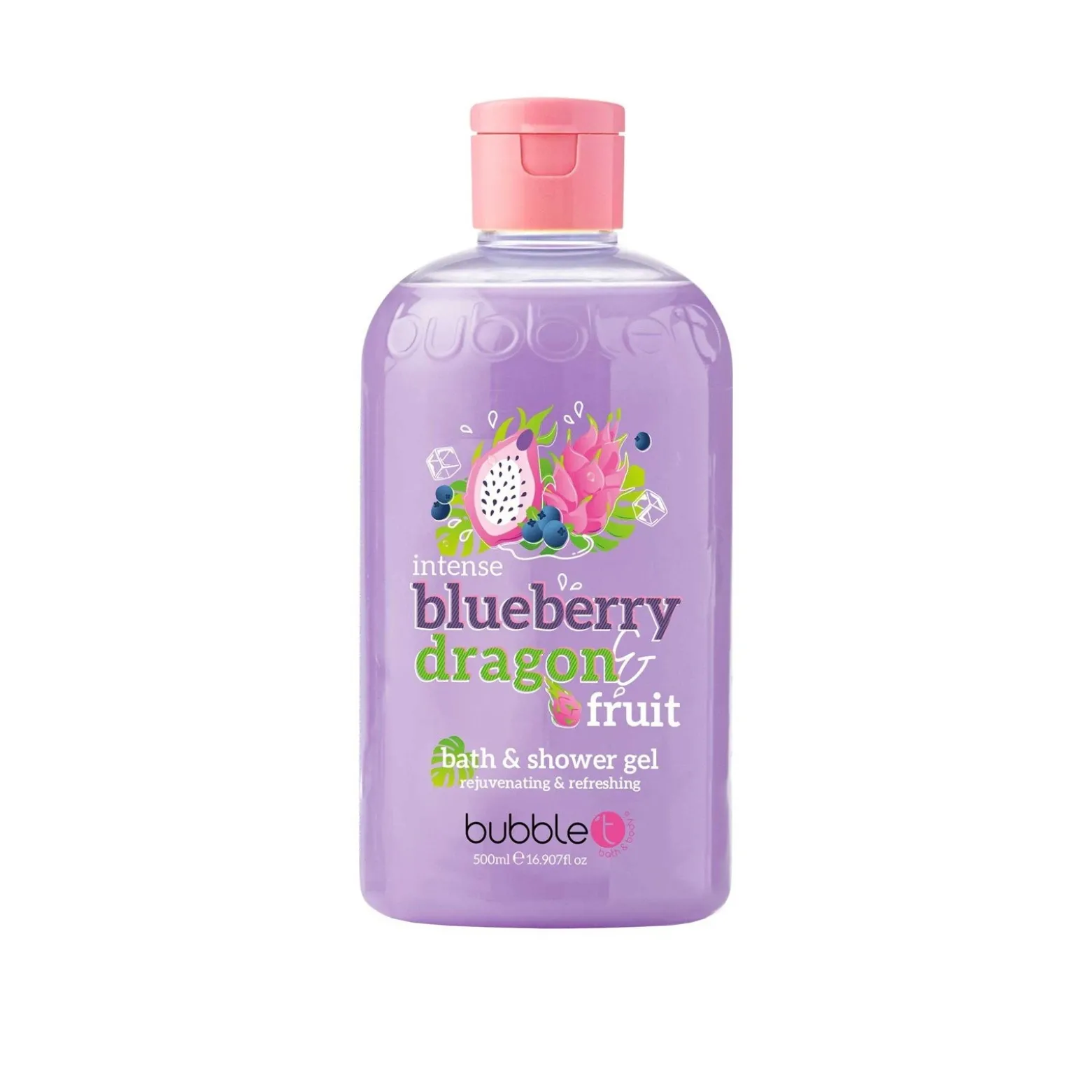 Bubble T Intense Blueberry & Dragon Fruit Bath & Shower Gel 500ml (16.9floz)
