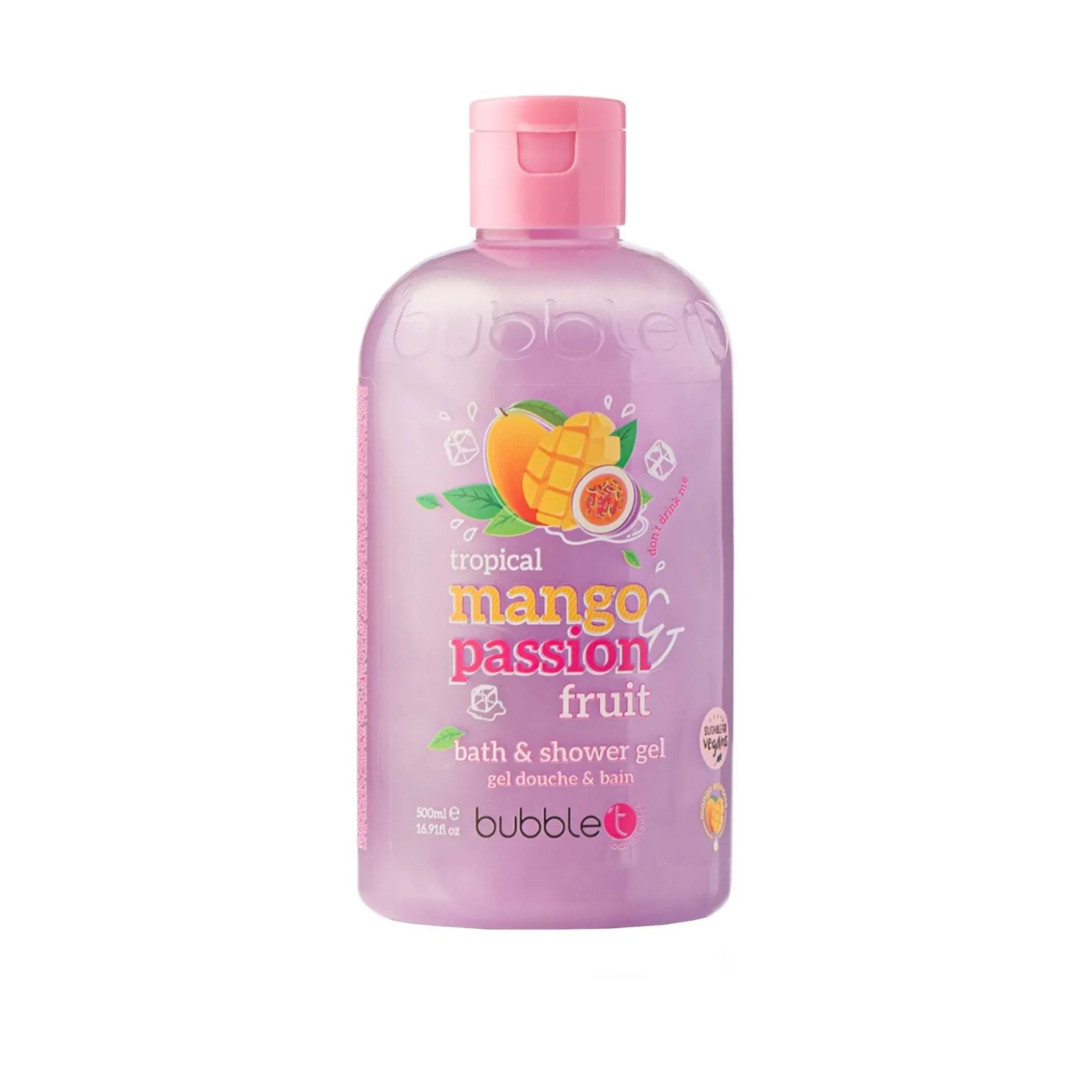 Bubble T Tropical Mango & Passion Fruit Bath & Shower Gel 500ml (16.9floz)