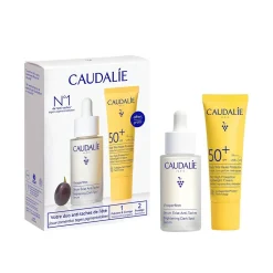 Caudalie Vinoperfect Brightening Dark Spot Serum 30ml + Very High Protection Lightweight Cream 20ml (1floz + 0.6floz)