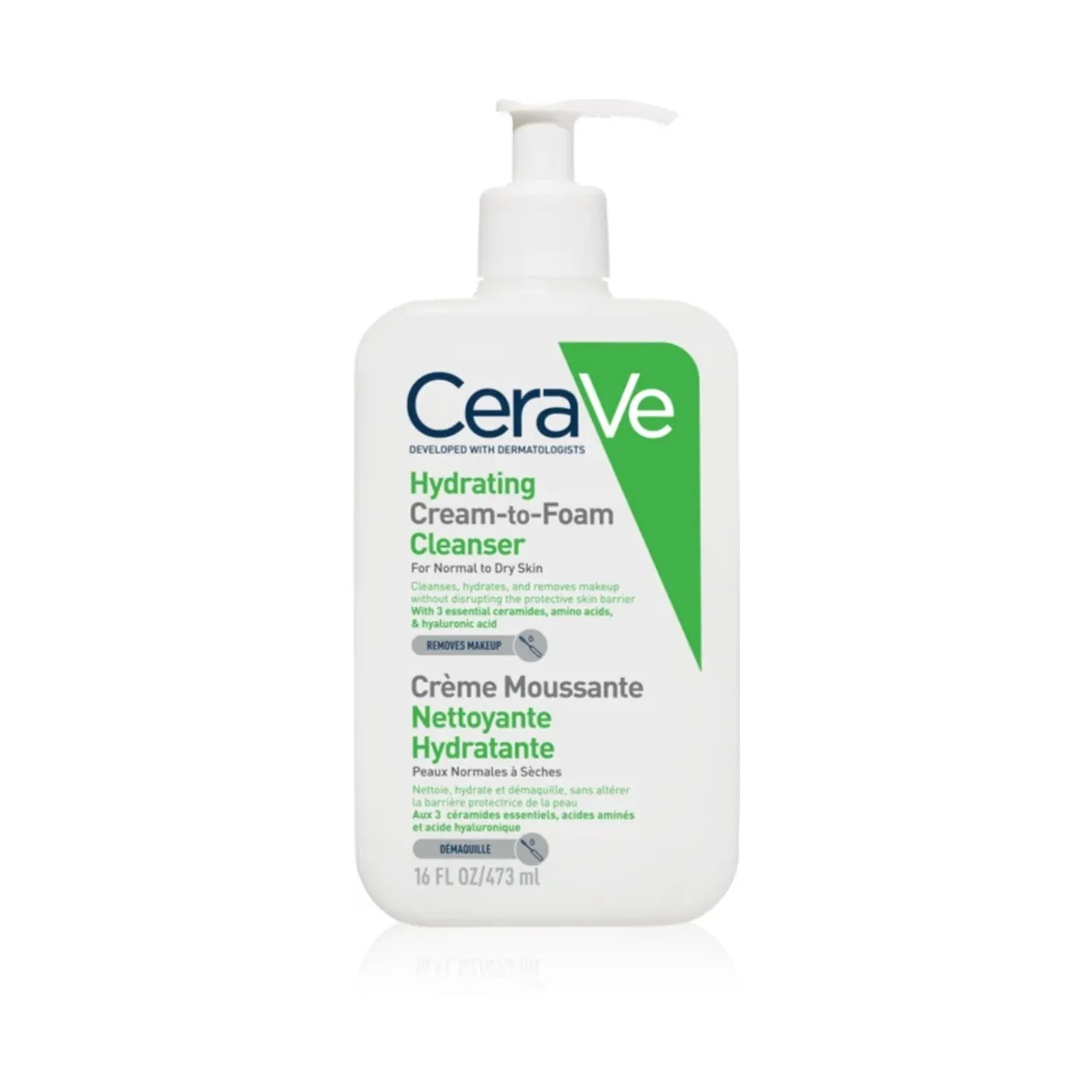 CeraVe Hydrating Cream-to-Foam Cleanser 473ml (16floz)