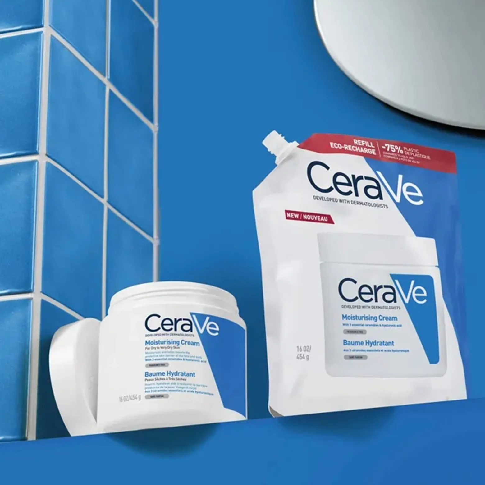 CeraVe Moisturizing Cream Dry to Very Dry Skin Eco-Refill 454g (16oz)