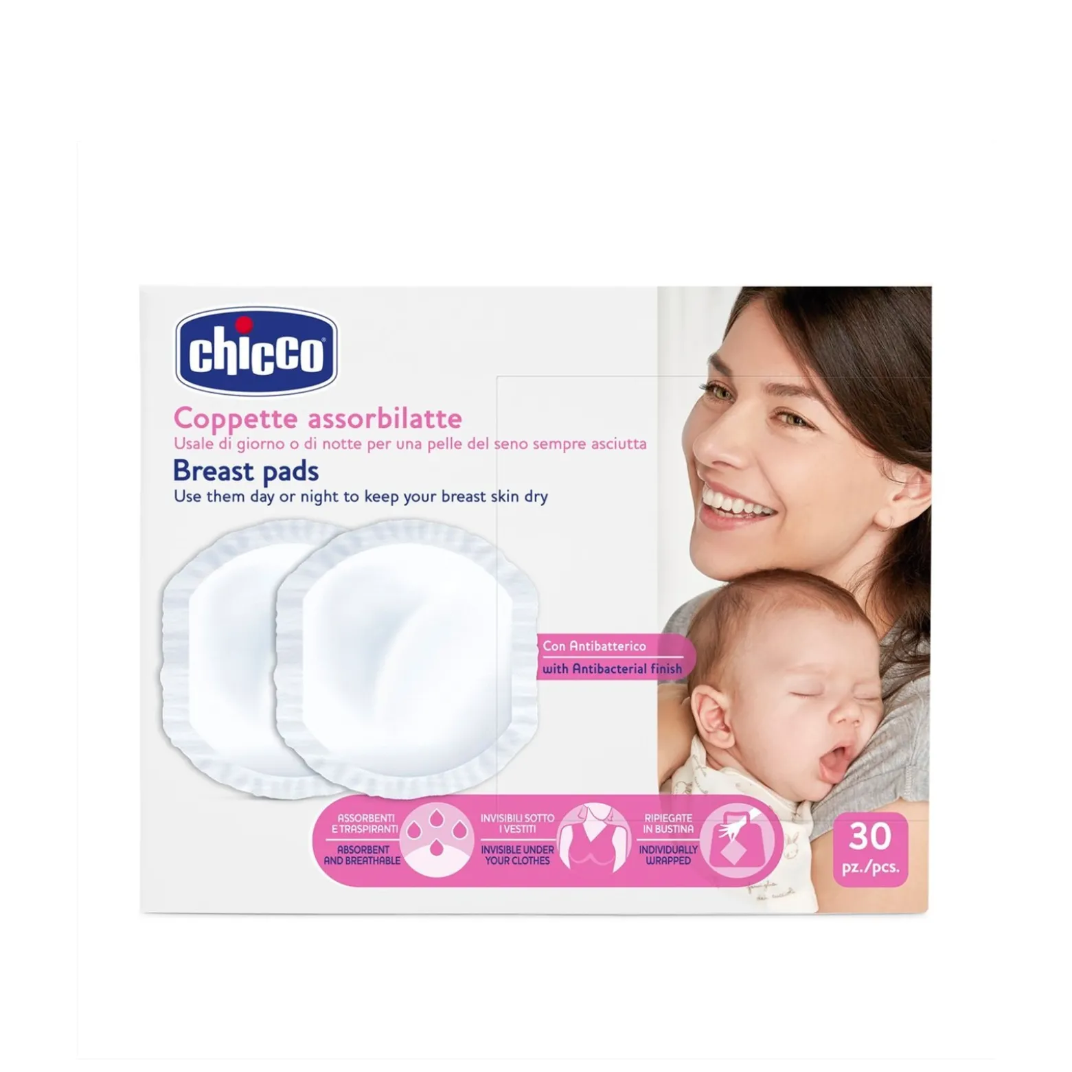 Chicco Absorbent Breast Pads x30