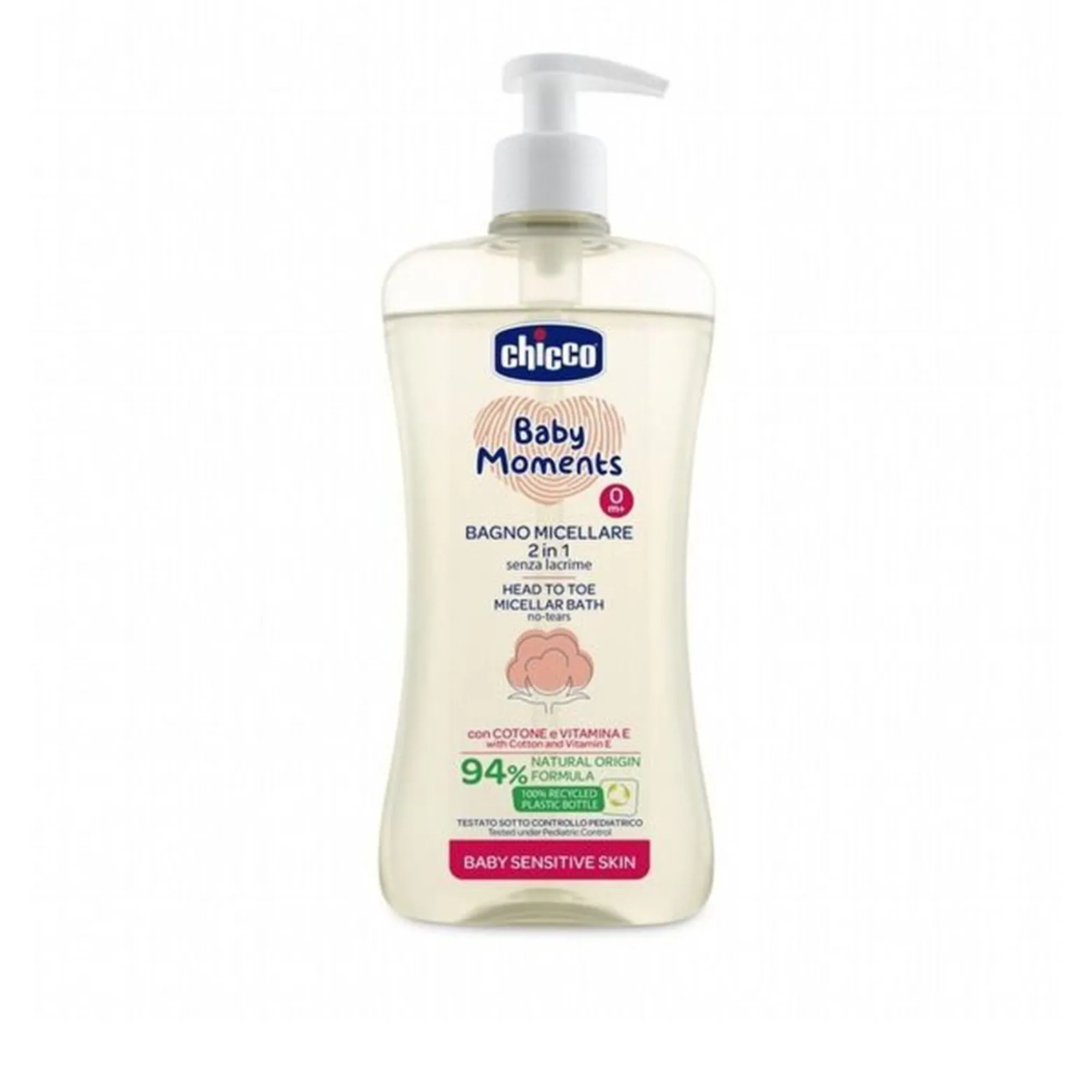 Chicco Baby Moments 2-in-1 Head to Toe Micellar Bath 0m+ 500ml (16.9floz)