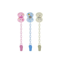 Chicco Pacifier Easy Clip 0m+ Pink/Blue/Green x1
