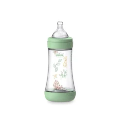 Chicco Perfect 5 Eco+ BPA-Free Plastic Baby Bottle Medium Flow 2m+ 240ml (8floz)