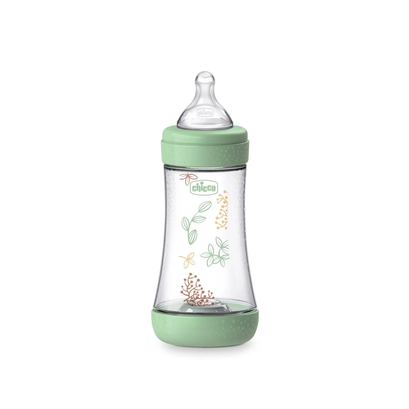 Chicco Perfect 5 Eco+ BPA-Free Plastic Baby Bottle Medium Flow 2m+ 240ml (8floz)