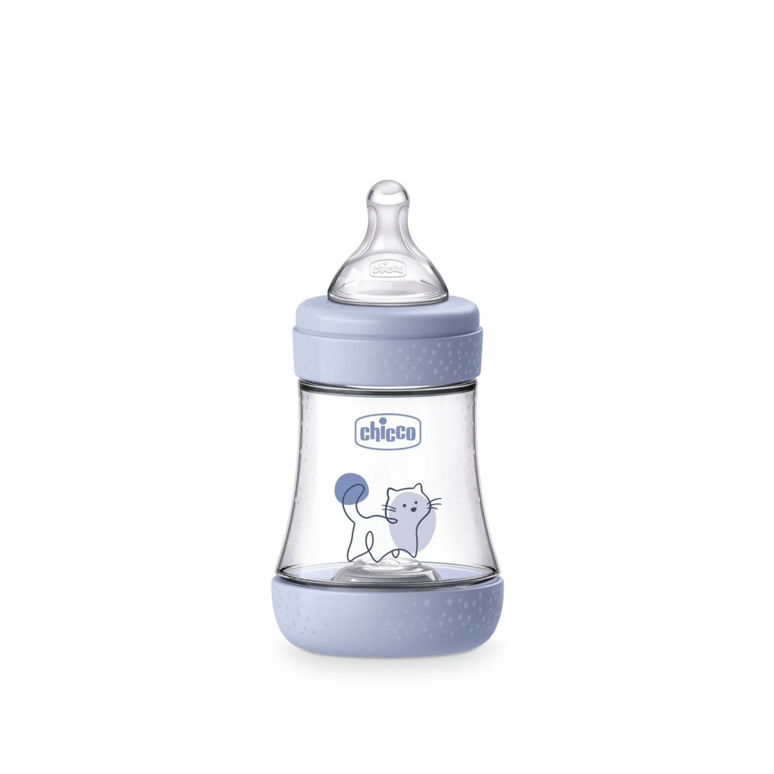 Chicco Perfect 5 Intui-Flow System Baby BPA-Free Plastic Bottle Slow Flow 0m+ Blue 150ml (5floz)