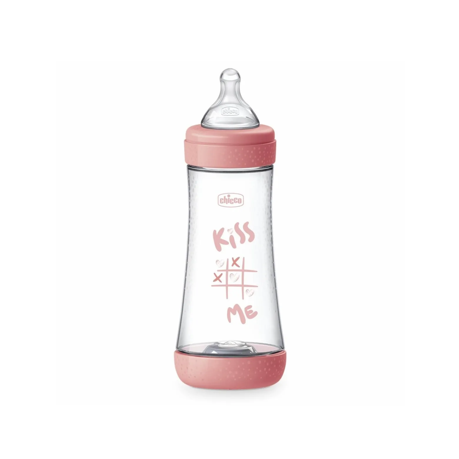 Chicco Perfect 5 Intui-Flow System Baby Bottle Fast Flow 4m+ Pink 300ml (10floz)