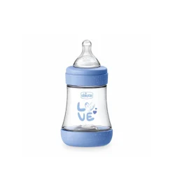 Chicco Perfect 5 Intui-Flow System Baby BPA-Free Plastic Bottle Slow Flow 0m+ Blue 150ml (5floz)