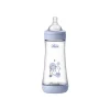 Chicco Perfect 5 Intui-Flow System Baby BPA-Free Plastic Bottle Fast Flow 4m+ Blue 300ml (10floz)