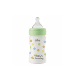 Chicco Perfect Easy Slow Flow BPA-Free Plastic Bottle 0m+ Green 150ml (5floz)