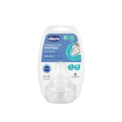 Chicco Physio Anti-Colic Silicone Nipple Food 6m+ x2