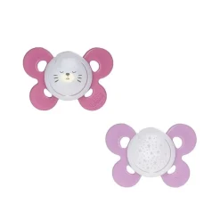 Chicco Physio Comfort Glow in the Dark Pacifier 16-36m Pink x2
