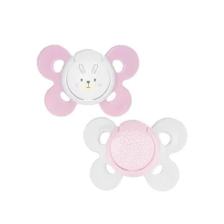 Chicco Physio Comfort Pacifier 0-6m White/Pink x2