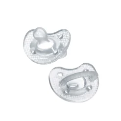 Chicco PhysioForma Crystal Silicone Pacifier 2-6m Transparent x2