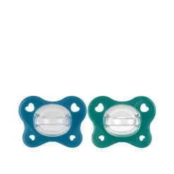 Chicco PhysioForma Dual Soft Pacifier 16-36m Blue/Green x2