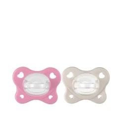 Chicco PhysioForma Dual Soft Pacifier 6-16m Pink/Grey x2
