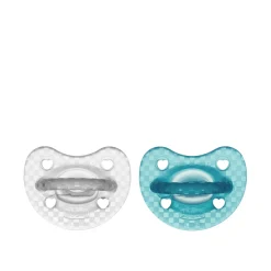 Chicco PhysioForma Luxe Silicone Pacifier 16-36m Blue/Transparent x2