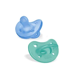 Chicco PhysioForma Soft Silicone Pacifier 6-16m Green/Blue x2