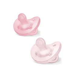 Chicco PhysioForma Soft Silicone Pacifier 6-16m Pink x2