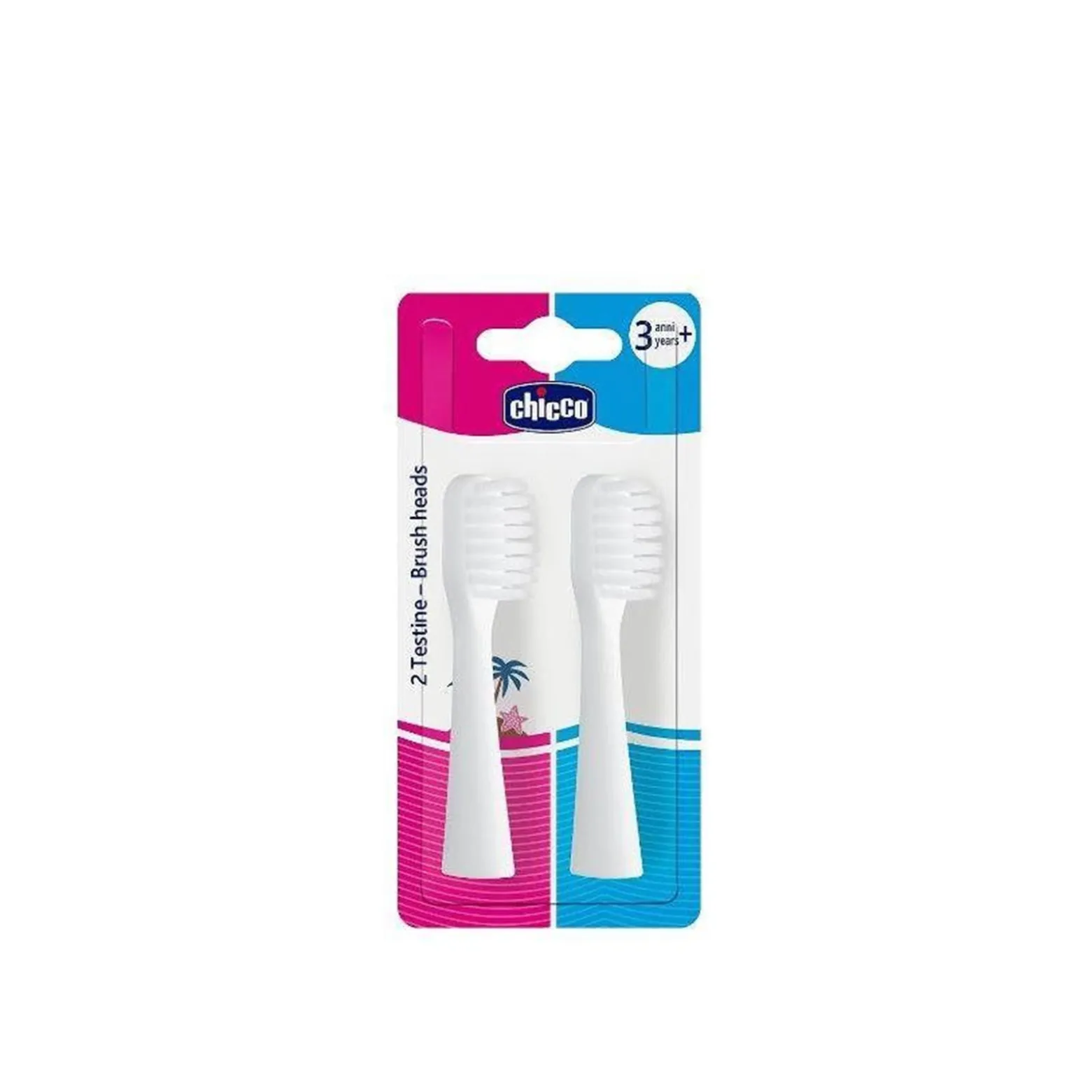 Chicco Replacement Brush Heads 3 Years+ x2