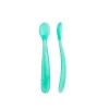 Chicco Softly Silicone Spoon 6m+ Teal x2