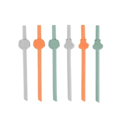 Chicco Take Eat Easy Reusable Silicone Straws 12m+ x6