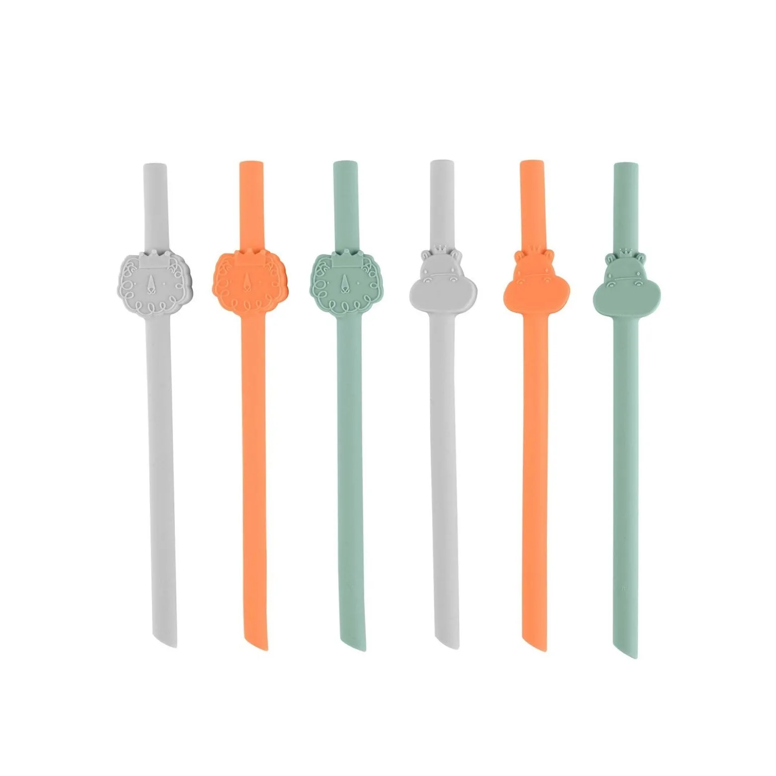 Chicco Take Eat Easy Reusable Silicone Straws 12m+ x6
