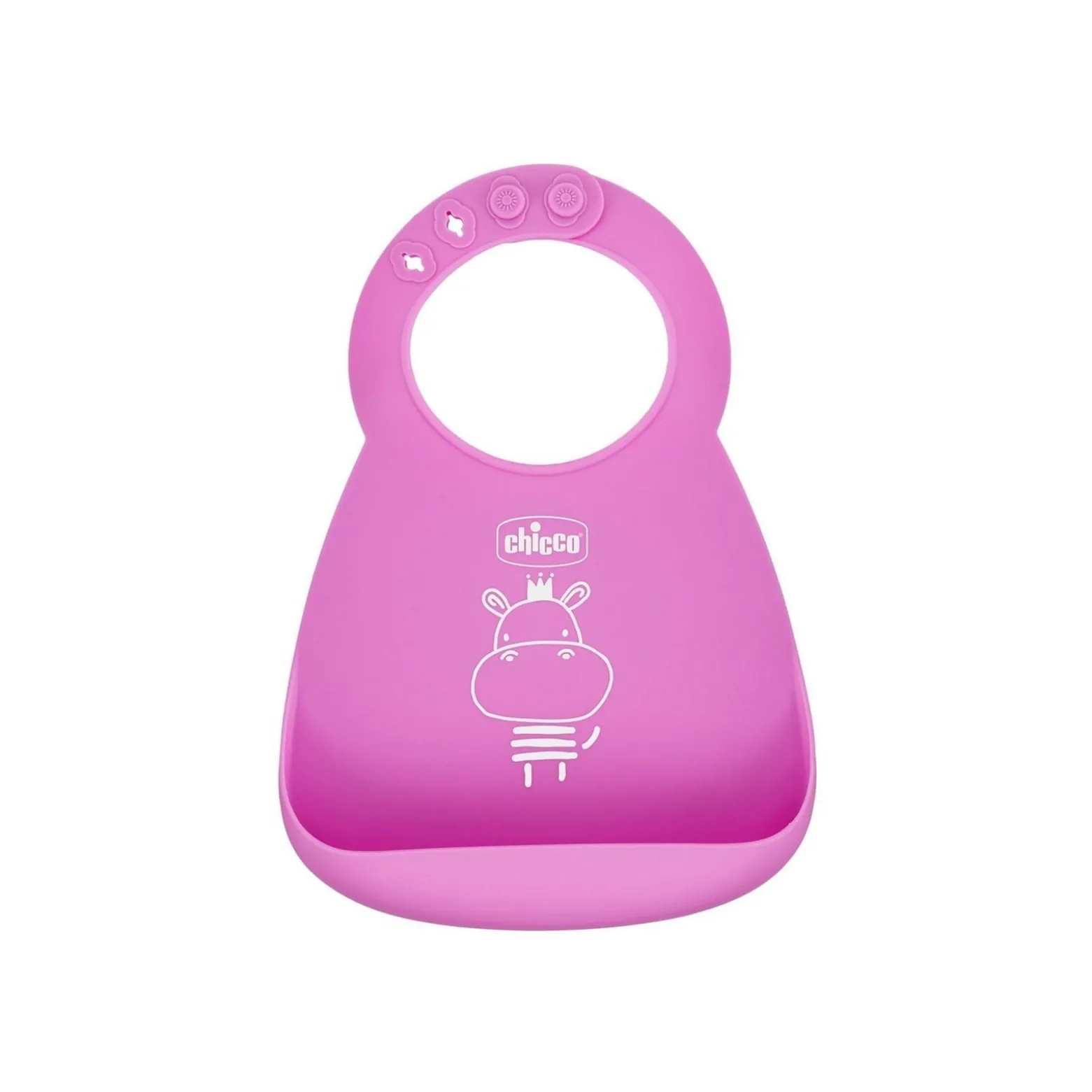 Chicco Take Eat Easy Silicone Roll Bib 6m+ Pink